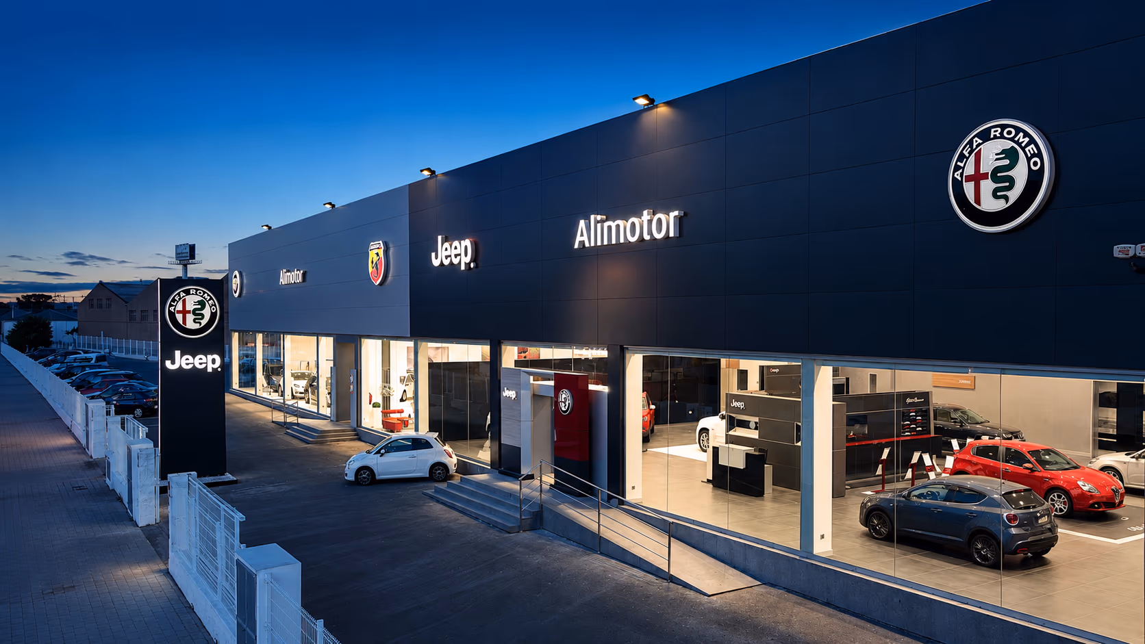 Instalaciones Alimotor Alicante — concesionario oficial Alfa Romeo, Abarth, Jeep, Fiat, Fiat Professional y Lancia